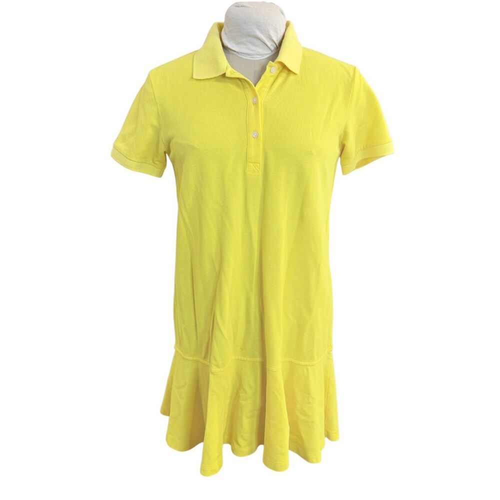 Tuckernuck Yellow Pique May Polo Dress Medium Summer Resort Weekend